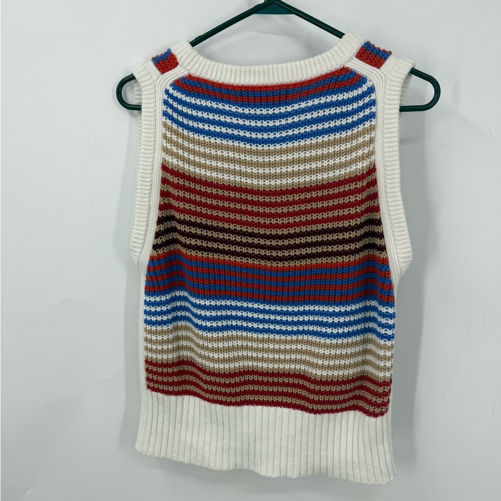 LOFT Colorful Striped Knit Sweater - Picture 2 of 11